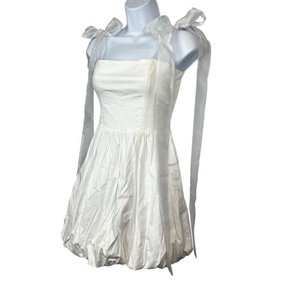 Reformation Dresses & Skirts - Reformation Enza Bubble Mini Dress Tie Shoulder Women's 6